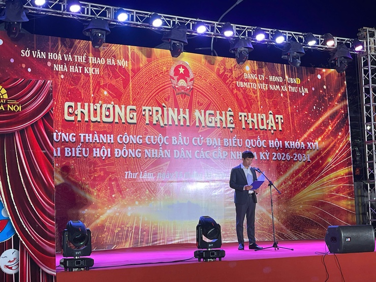 SỞ VĂN HÓA VÀ THỂ THAO HÀ NỘI – NHÀ HÁT KỊCH HÀ NỘI PHỐI HỢP VỚI XÃ THƯ LÂM TỔ CHỨC CHƯƠNG TRÌNH NGHỆ THUẬT CHÀO MỪNG THÀNH CÔNG CUỘC BẦU CỬ ĐẠI BIỂU QUỐC HỘI KHÓA XVI VÀ ĐẠI BIỂU HĐND CÁC CẤP NHIỆM KỲ 2026 – 2031- Ảnh 4.
