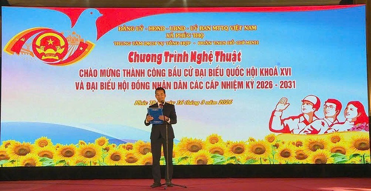 Đặc sắc Chương trình văn nghệ chào mừng thành công bầu cử tại trụ sở xã Phúc Thọ- Ảnh 1.