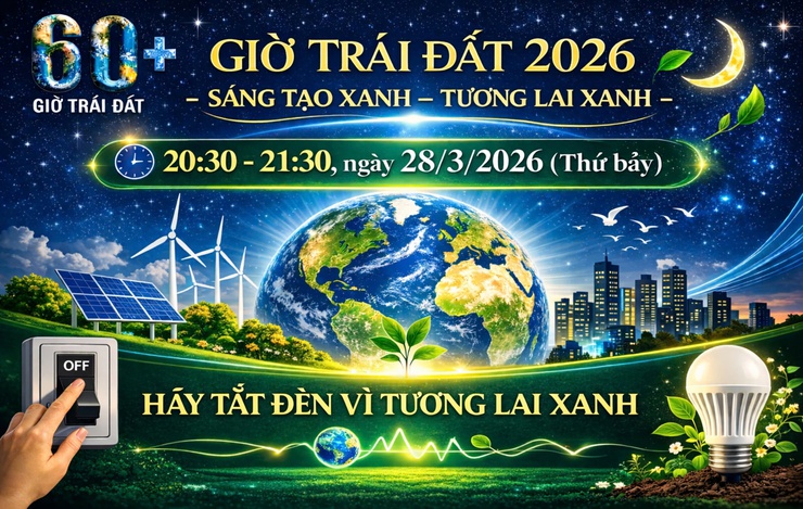 Giờ Trái đất - Sáng tạo xanh - Tương lai xanh - Ảnh 1.