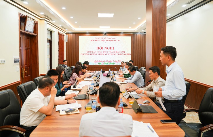BCĐ Nghị quyết 57 xã Quốc Oai giao ban công tác 3 tháng đầu năm 2026, triển khai nhiệm vụ 9 tháng cuối năm 2026- Ảnh 2.