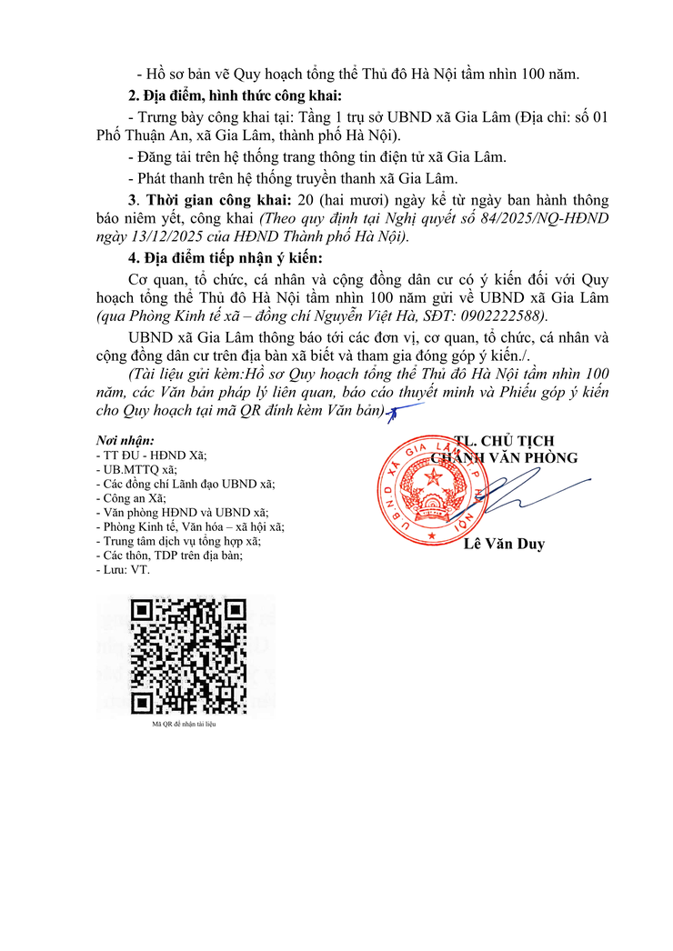 Thông báo V/v niêm yết công khai, lấy ý kiến cơ quan, tổ chức, cá nhân và cộng đồng dân cư có liên quan đối với Quy hoạch tổng thể Thủ đô Hà Nội tầm nhìn 100 năm- Ảnh 2.