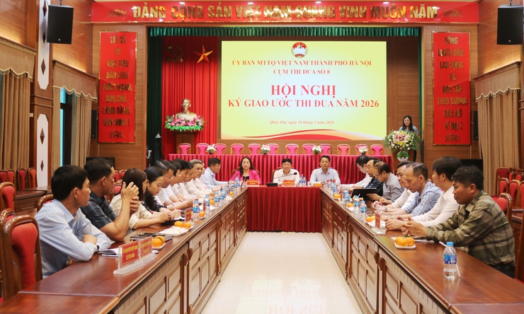 Quốc Oai: Ký kết giao ước thi đua Cụm số 8 MTTQ Thành phố Hà Nội năm 2026- Ảnh 5.