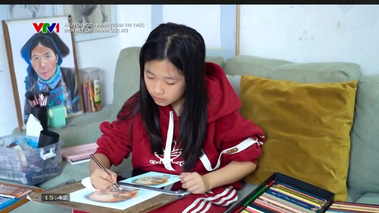 Học sinh Lê Phạm Yến Trang – Lớp 7A3 Trường THCS Việt Nam – Angieri tỏa sáng với tài năng hội họa truyền thần- Ảnh 9.