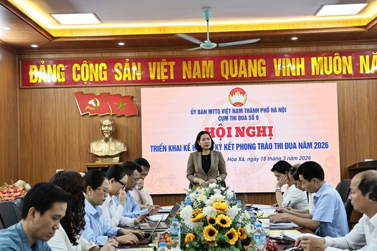 ỦY BAN MTTQ VIỆT NAM THÀNH PHỐ HÀ NỘI - CỤM THI ĐUA SỐ 09 TRIỂN KHAI KẾ HOẠCH VÀ KÝ KẾT PHONG TRÀO THI ĐUA NĂM 2026- Ảnh 1.