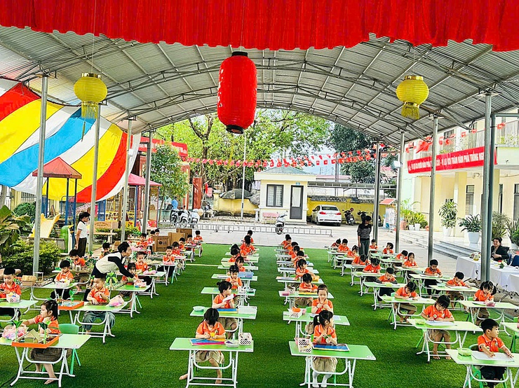 Trường Mầm non Văn Mỹ: “tổ chức thành công hội thi “Bé khéo tay”- Ảnh 1.