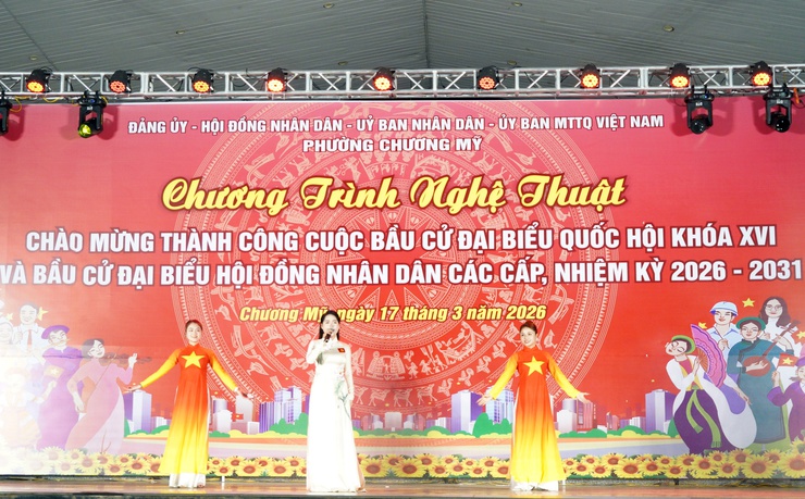 Phường Chương Mỹ tổ chức chương trình nghệ thuật chào mừng thành công cuộc bầu cử- Ảnh 10.