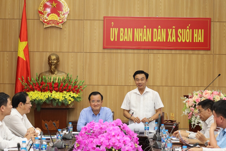 Xã Suối Hai làm việc với xã Yên Bài về tiến độ dự án cải tạo, nâng cấp đường từ Tỉnh lộ 414 đi Vườn Quốc gia Ba Vì- Ảnh 2.