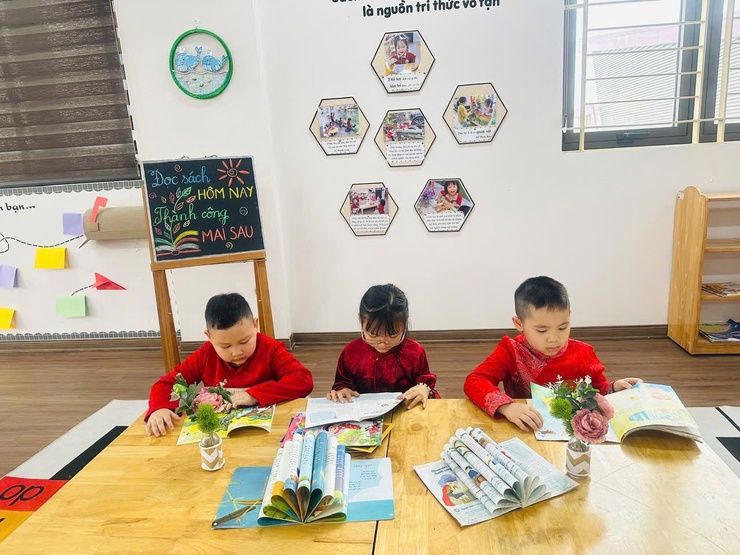 Phát triển văn hoá đọc – hình thành thói quen tốt cho trẻ em tại trường Mầm non Hoa Anh Đào- Ảnh 2.
