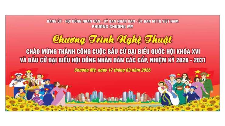 Phường Chương Mỹ tổ chức chương trình nghệ thuật chào mừng thành công cuộc bầu cử- Ảnh 1.