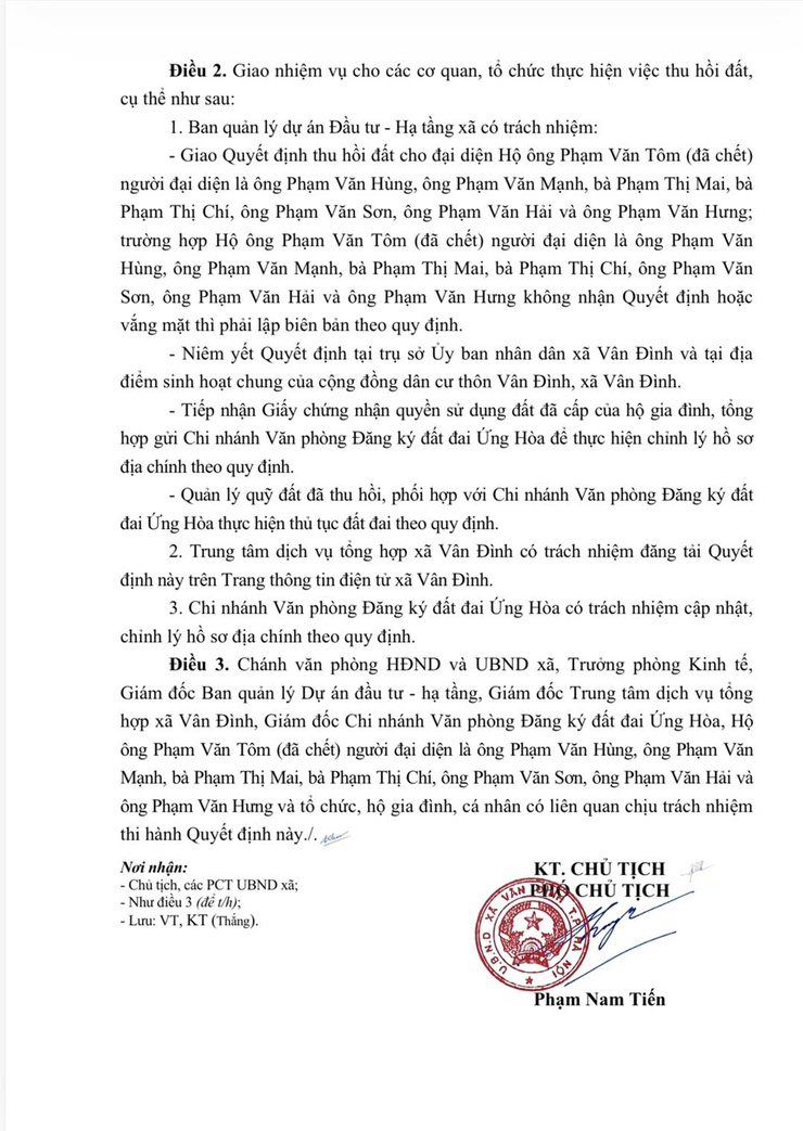 Quyết định về việc thu hồi 349,83m2 đất chuyên trồng lúa (LUC) để giải phóng mặt bằng thực hiện dự án
Xây dựng hạ tầng kỹ thuật khu 3 - Trung tâm thương mại - Ảnh 3.