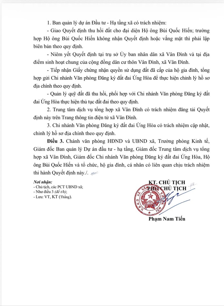 Quyết định về việc thu hồi 0,5m2 đất chuyên trồng lúa (LUC) để giải phóng mặt bằng thực hiện dự án Xây
dựng hạ tầng kỹ thuật khu 3 - Trung tâm thương mại - Ảnh 3.
