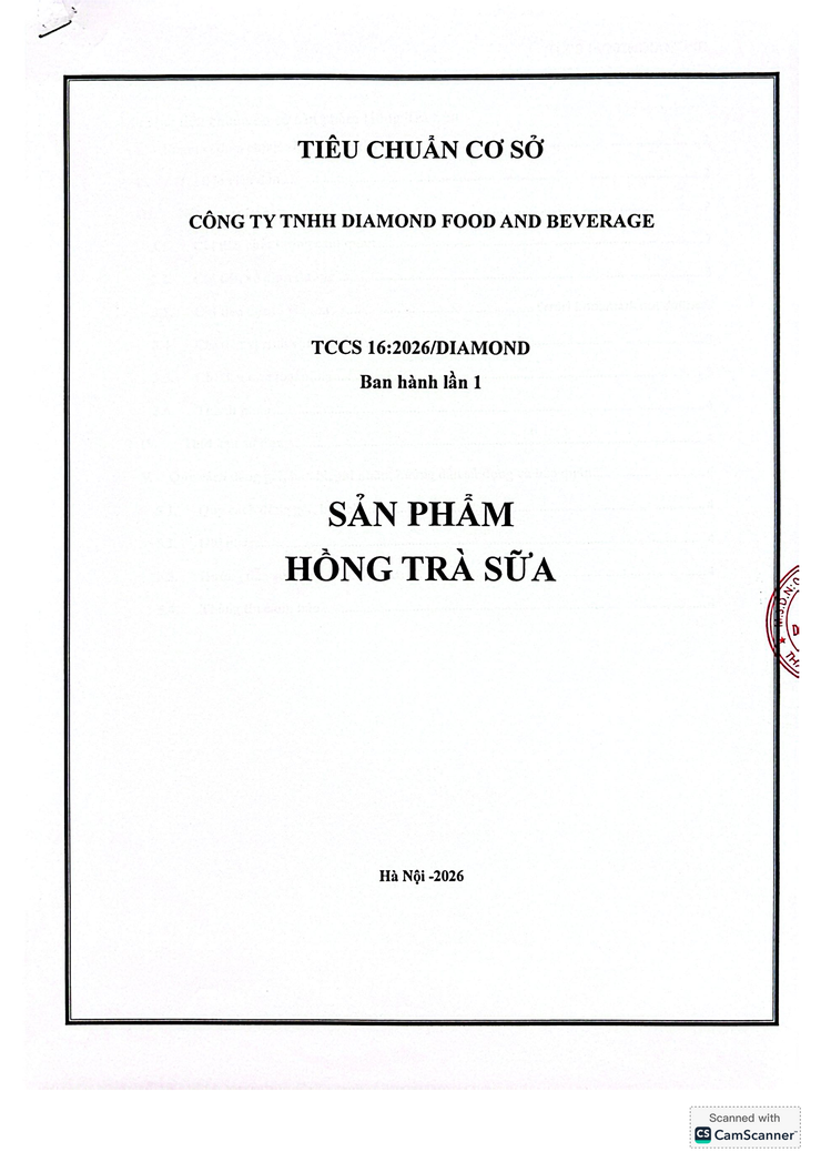 Bản tự công bố sản phẩm Hồng trà sữa - Ảnh 1.