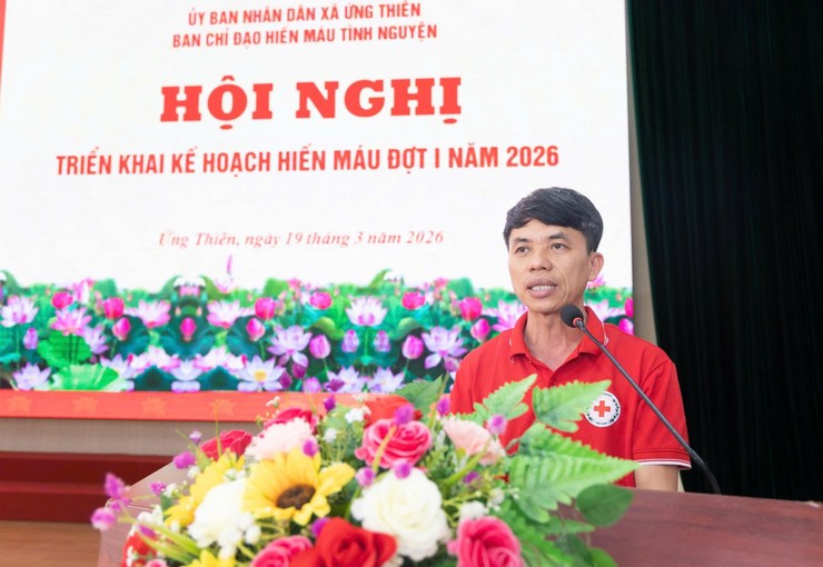 Ứng Thiên triển khai giao chỉ tiêu vận động hiến máu tình nguyện năm 2026- Ảnh 2.