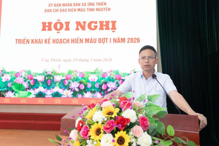 Ứng Thiên triển khai giao chỉ tiêu vận động hiến máu tình nguyện năm 2026- Ảnh 3.