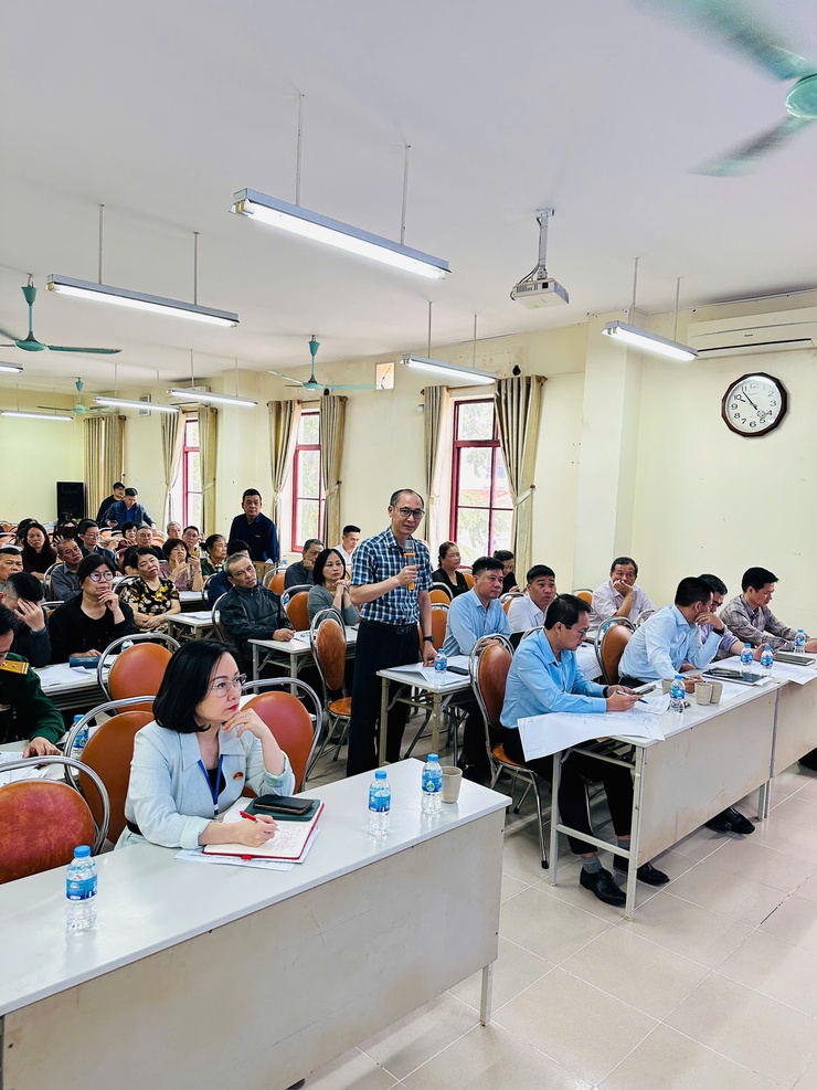 Phường Kim Liên tổ chức Hội nghị lấy ý kiến phương án tuyến dự án trục không gian Quốc lộ 1A- Ảnh 4.