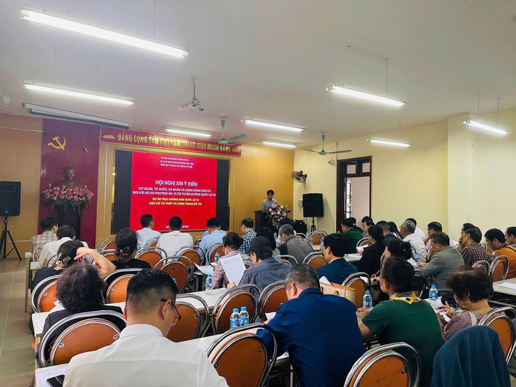 Phường Kim Liên tổ chức Hội nghị lấy ý kiến phương án tuyến dự án trục không gian Quốc lộ 1A- Ảnh 6.