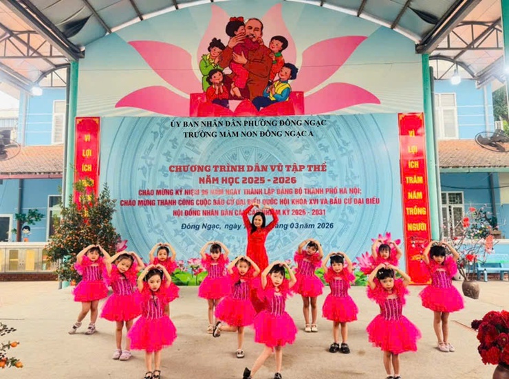 Tưng bừng, sôi nổi chương trình Dân vũ tập thể của Trường Mầm non Đông Ngạc A- Ảnh 11.