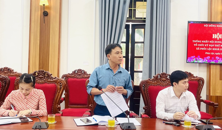 Hội nghị thống nhất nội dung, chương trình và thời gian tổ chức Kỳ họp thứ nhất HĐND xã Phúc Lộc khóa II, nhiệm kỳ 2026 - 2031- Ảnh 5.