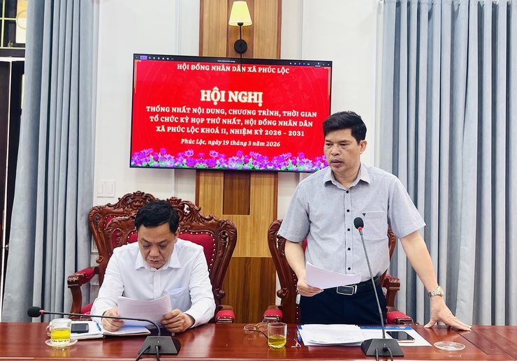 Hội nghị thống nhất nội dung, chương trình và thời gian tổ chức Kỳ họp thứ nhất HĐND xã Phúc Lộc khóa II, nhiệm kỳ 2026 - 2031- Ảnh 2.