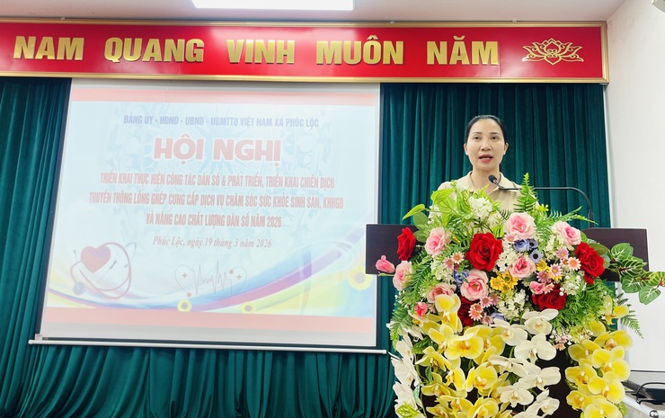 Xã Phúc Lộc tổ chức hội nghị triển khai thực hiện công tác dân số & phát triển; triển khai chiến dịch truyền thông lồng ghép cung cấp dịch vụ chăm sóc sức khoẻ sinh sản, KHHGĐ và nâng cao chất lượng dân số năm 2026- Ảnh 5.