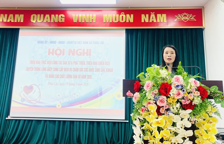 Xã Phúc Lộc tổ chức hội nghị triển khai thực hiện công tác dân số & phát triển; triển khai chiến dịch truyền thông lồng ghép cung cấp dịch vụ chăm sóc sức khoẻ sinh sản, KHHGĐ và nâng cao chất lượng dân số năm 2026- Ảnh 7.