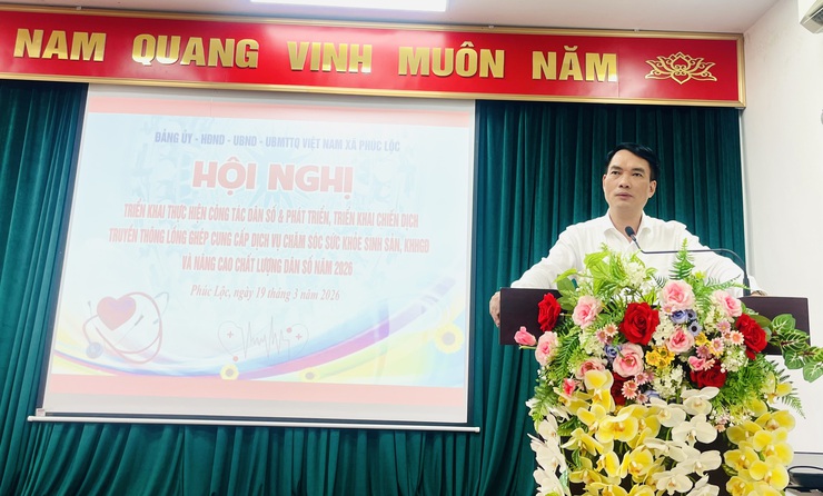 Xã Phúc Lộc tổ chức hội nghị triển khai thực hiện công tác dân số & phát triển; triển khai chiến dịch truyền thông lồng ghép cung cấp dịch vụ chăm sóc sức khoẻ sinh sản, KHHGĐ và nâng cao chất lượng dân số năm 2026- Ảnh 3.