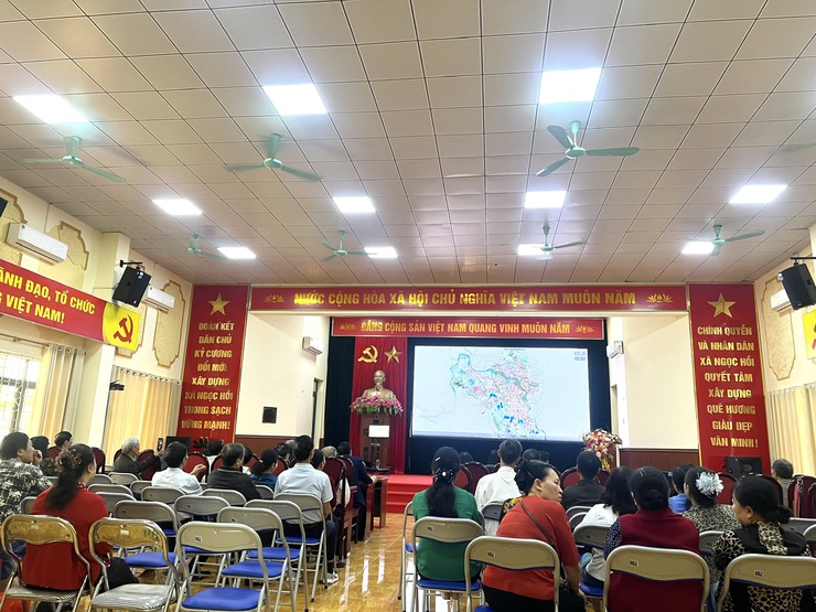 Hội nghị trực tuyến tại điểm cầu của UBND xã Ngọc Hồi: Lấy ý kiến quy hoạch tổng thể tầm nhìn 100 năm- Ảnh 1.