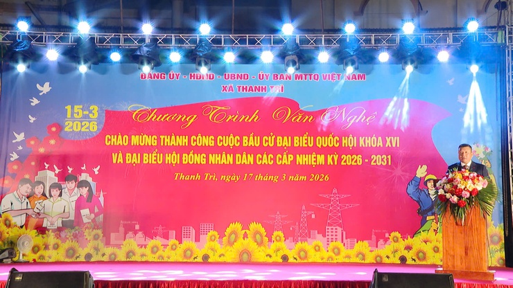 XÃ THANH TRÌ: CHƯƠNG TRÌNH VĂN NGHỆ CHÀO MỪNG THÀNH CÔNG CUỘC BẦU CỬ ĐẠI BIỂU QUỐC HỘI KHÓA XVI VÀ ĐẠI BIỂU HĐND CÁC CẤP NHIỆM KỲ 2026 – 2031- Ảnh 12.