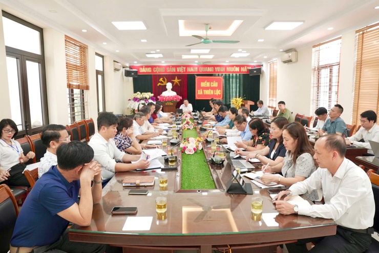 Hội nghị giao ban BCĐ công tác bồi thường hỗ trợ và tái định cư các dự án trên địa bàn xã- Ảnh 1.