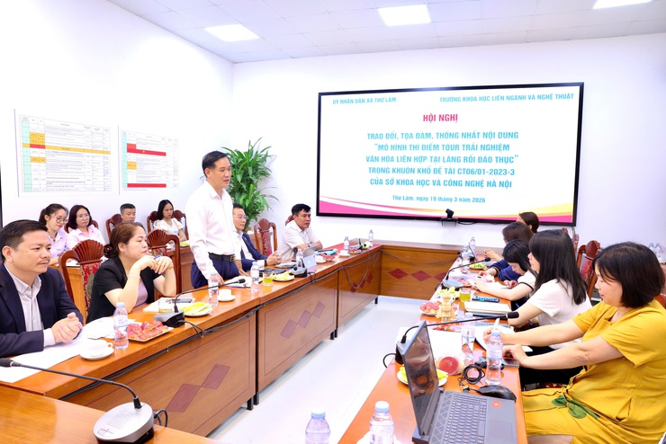 ỦY BAN NHÂN DÂN XÃ THƯ LÂM TỔ CHỨC HỘI NGHỊ TỌA ĐÀM VỀ MÔ HÌNH TOUR TRẢI NGHIỆM VĂN HÓA TẠI LÀNG RỐI ĐÀO THỤC- Ảnh 4.