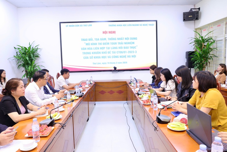 ỦY BAN NHÂN DÂN XÃ THƯ LÂM TỔ CHỨC HỘI NGHỊ TỌA ĐÀM VỀ MÔ HÌNH TOUR TRẢI NGHIỆM VĂN HÓA TẠI LÀNG RỐI ĐÀO THỤC- Ảnh 3.