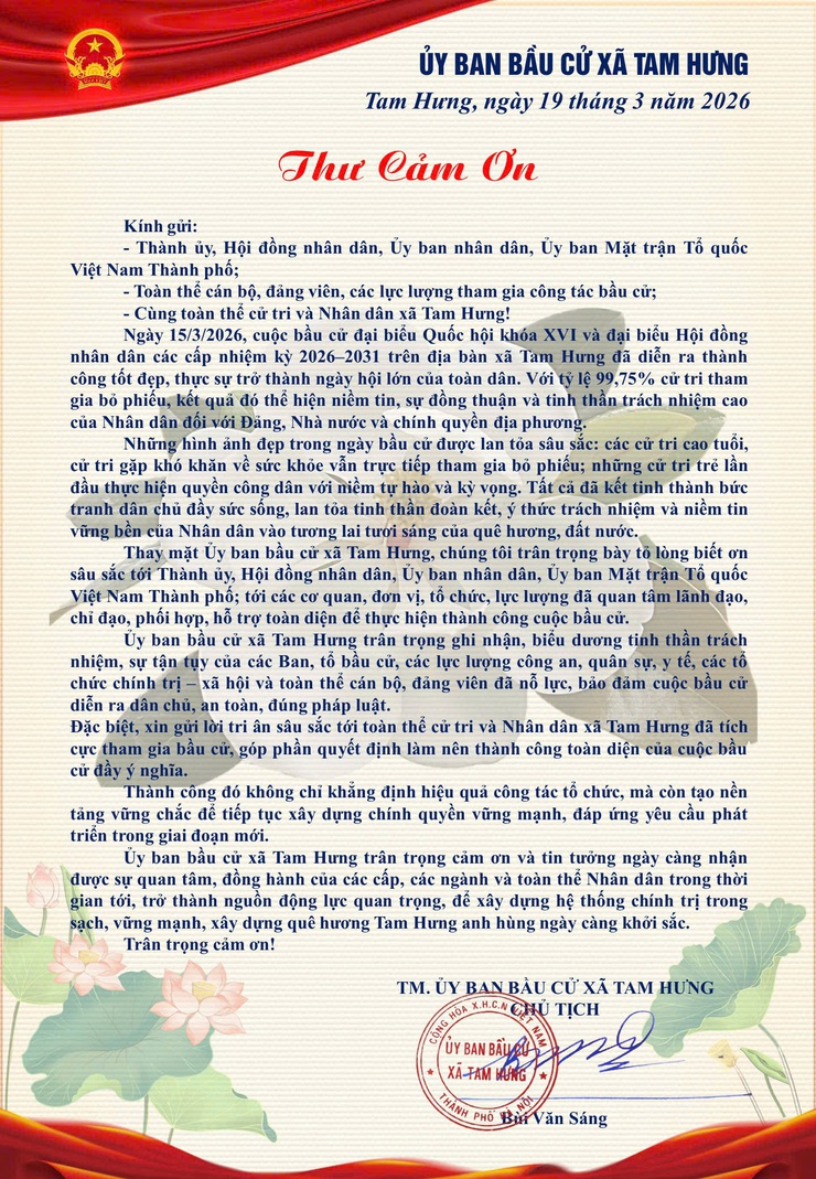 THƯ CẢM ƠN 💐- Ảnh 1.