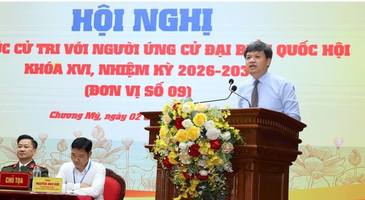 Ứng cử viên đại biểu Quốc hội tiếp xúc cử tri đơn vị bầu cử số 9 – Điểm cầu xã Hòa Lạc cử tri tham gia nghiêm túc, trách nhiệm- Ảnh 6.