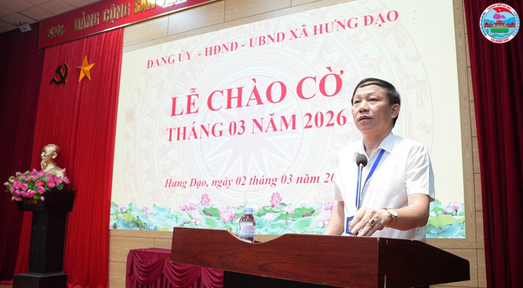 Xã Hưng Đạo tổ chức Lễ chào cờ đầu tháng 03/2026- Ảnh 9.