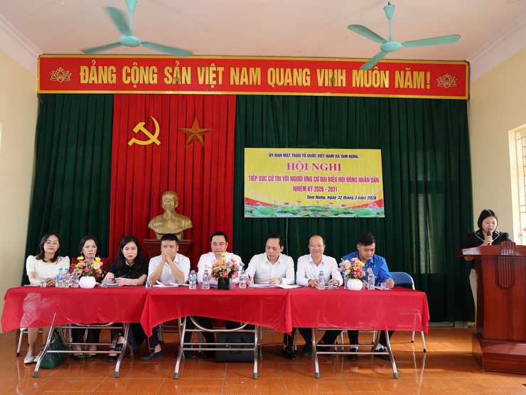 Hội nghị tiếp xúc cử tri với những người ứng cử đại biểu HĐND xã Tam Hưng nhiệm kỳ 2026 – 2031 (Đơn vị Bầu cử số 6)- Ảnh 1.