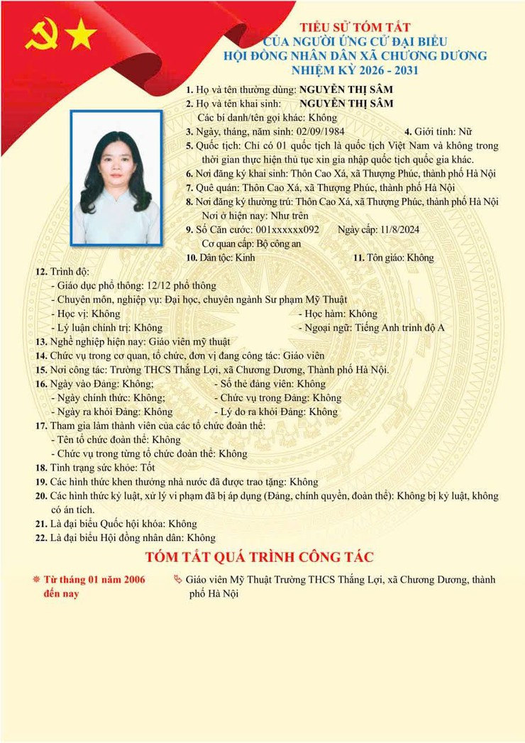 Tiểu sử tóm tắt ứng cử viên đại biểu HĐND xã Chương Dương nhiệm kỳ 2026 – 2031 (đơn vị bầu cử số 03)- Ảnh 7.