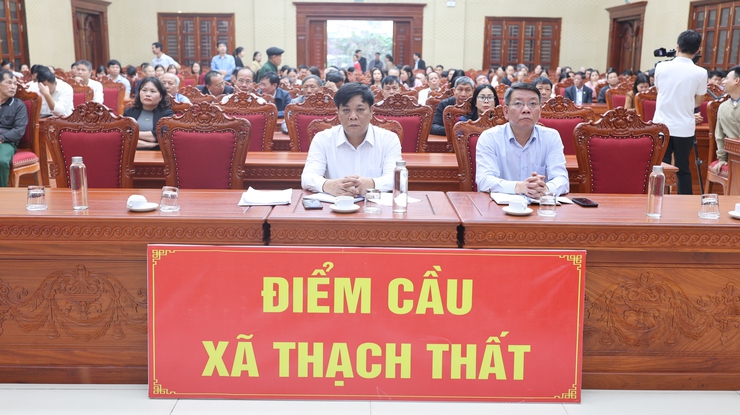 THẠCH THẤT: CÁN BỘ, ĐẢNG VIÊN THAM DỰ HỘI NGHỊ TOÀN QUỐC QUÁN TRIỆT, TRIỂN KHAI THỰC HIỆN NGHỊ QUYẾT SỐ 79-NQ/TW VÀ NGHỊ QUYẾT SỐ 80-NQ/TW CỦA BỘ CHÍNH TRỊ- Ảnh 1.