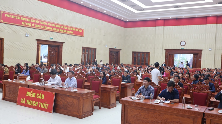 THẠCH THẤT: CÁN BỘ, ĐẢNG VIÊN THAM DỰ HỘI NGHỊ TOÀN QUỐC QUÁN TRIỆT, TRIỂN KHAI THỰC HIỆN NGHỊ QUYẾT SỐ 79-NQ/TW VÀ NGHỊ QUYẾT SỐ 80-NQ/TW CỦA BỘ CHÍNH TRỊ- Ảnh 2.