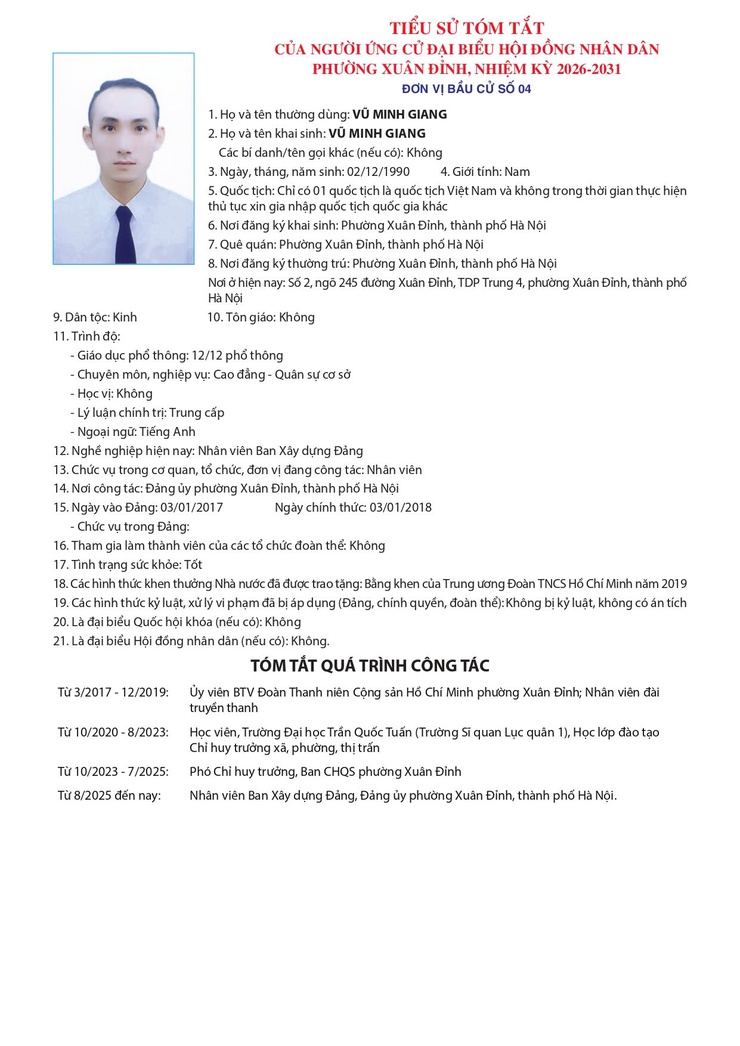 GIỚI THIỆU TIỂU SỬ ỨNG CỬ VIÊN ĐẠI BIỂU HĐND PHƯỜNG TẠI ĐƠN VỊ BẦU CỬ SỐ 04- Ảnh 3.