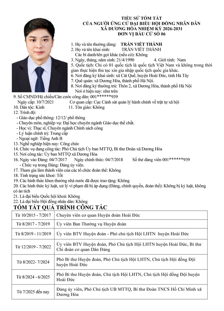 DANH SÁCH CHÍNH THỨC NHỮNG NGƯỜI ỨNG CỬ ĐẠI BIỂU HĐND XÃ DƯƠNG HOÀ KHOÁ II NHIỆM KỲ 2026-2031- Ảnh 35.