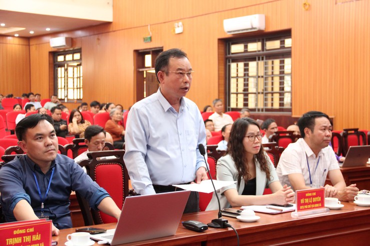 Ứng cử viên đại biểu Quốc hội tiếp xúc cử tri đơn vị bầu cử số 9 – Điểm cầu xã Hòa Lạc cử tri tham gia nghiêm túc, trách nhiệm- Ảnh 8.