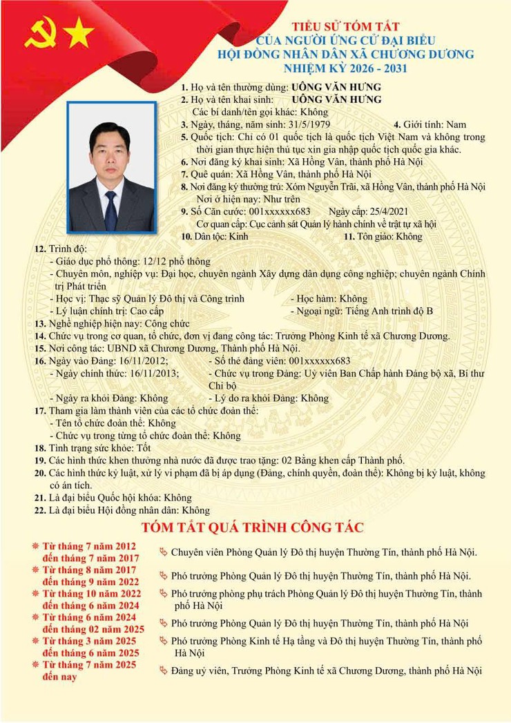 Tiểu sử tóm tắt ứng cử viên đại biểu HĐND xã Chương Dương nhiệm kỳ 2026 – 2031 (đơn vị bầu cử số 05)- Ảnh 4.