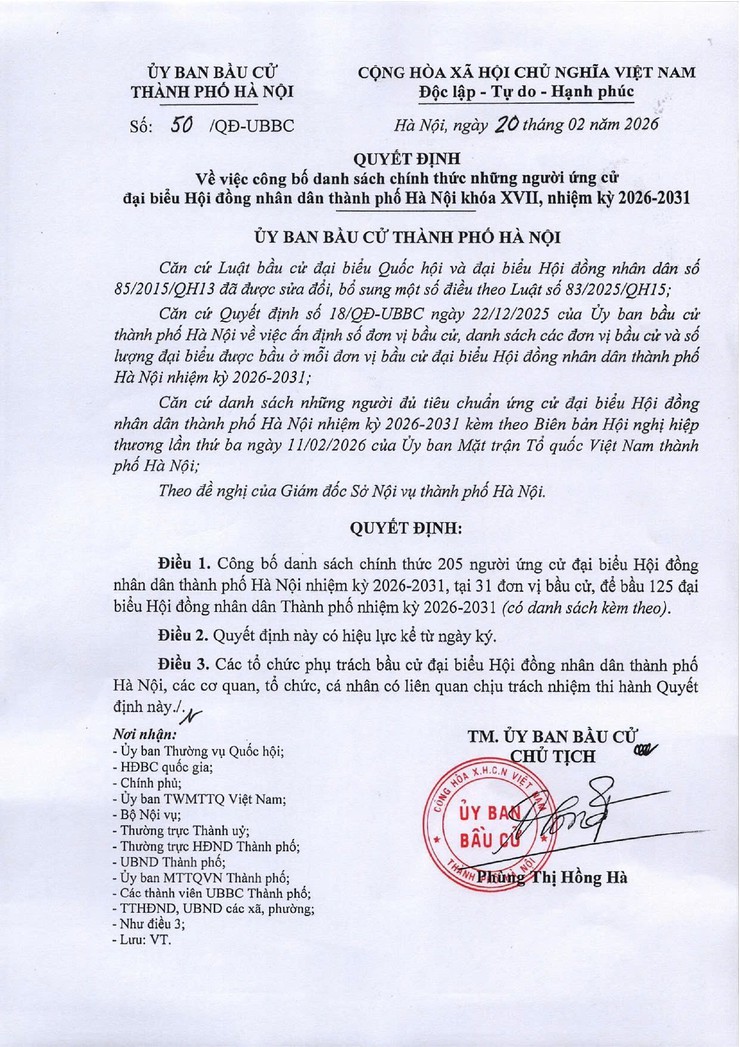 ĐỒNG CHÍ LÊ MINH ĐỨC – THÀNH ỦY VIÊN, BÍ THƯ ĐẢNG ỦY, CHỦ TỊCH HĐND XÃ THẠCH THẤT ỨNG CỬ ĐẠI BIỂU HĐND THÀNH PHỐ HÀ NỘI KHÓA XVII, NHIỆM KỲ 2026 – 2031- Ảnh 2.