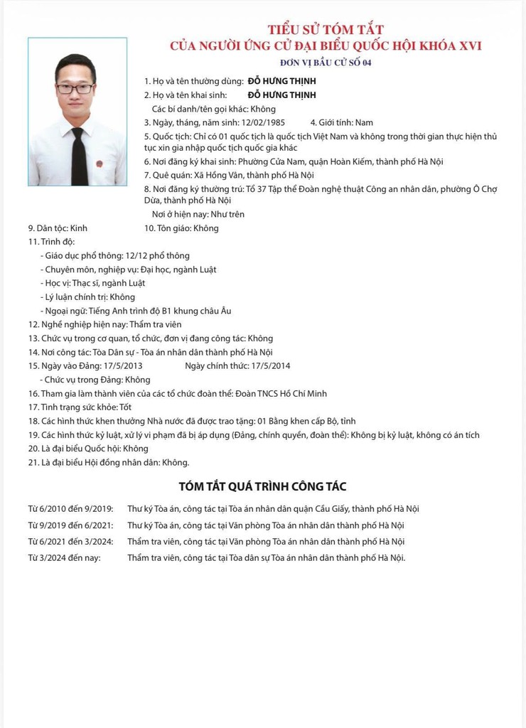 Tiểu sử tóm tắt những người ứng cử đại biểu Quốc hội khóa XVI - Đơn vị bầu cử số 04- Ảnh 5.