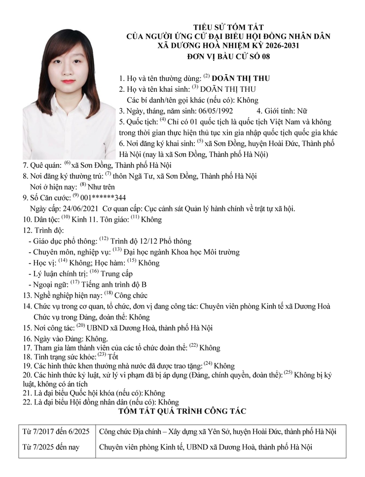 DANH SÁCH CHÍNH THỨC NHỮNG NGƯỜI ỨNG CỬ ĐẠI BIỂU HĐND XÃ DƯƠNG HOÀ KHOÁ II NHIỆM KỲ 2026-2031- Ảnh 51.