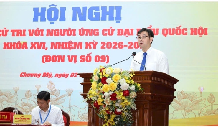 Ứng cử viên đại biểu Quốc hội tiếp xúc cử tri đơn vị bầu cử số 9 – Điểm cầu xã Hòa Lạc cử tri tham gia nghiêm túc, trách nhiệm- Ảnh 5.