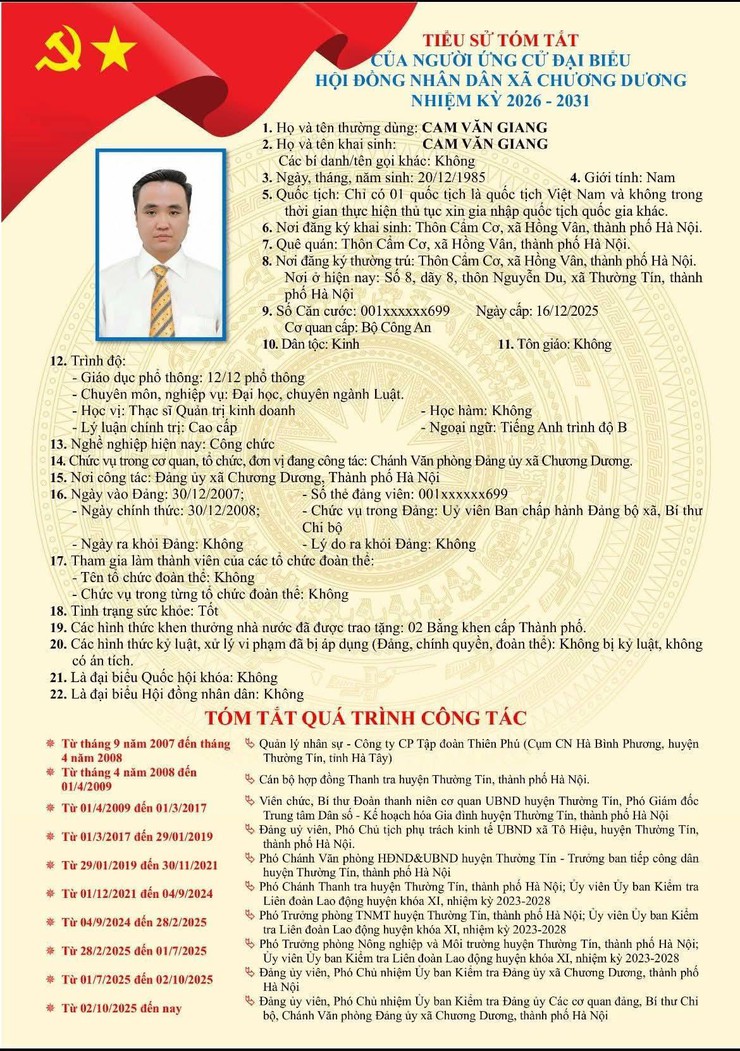 Tiểu sử tóm tắt ứng cử viên đại biểu HĐND xã Chương Dương nhiệm kỳ 2026 – 2031 (đơn vị bầu cử số 06)- Ảnh 4.