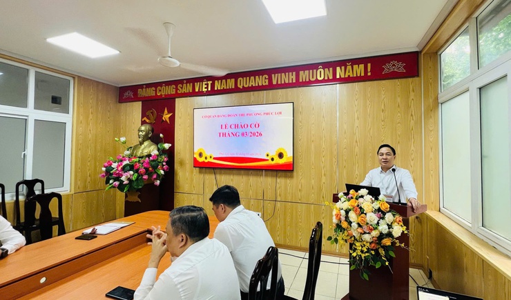 Lễ sinh hoạt dưới cờ tháng 3/2026 cơ quan Đảng, đoàn thể Phường- Ảnh 2.