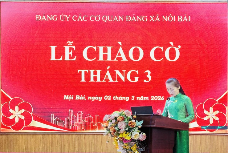 ĐẢNG BỘ CÁC CƠ QUAN ĐẢNG XÃ NỘI BÀI TỔ CHỨC LỄ CHÀO CỜ THÁNG 3/2026- Ảnh 4.