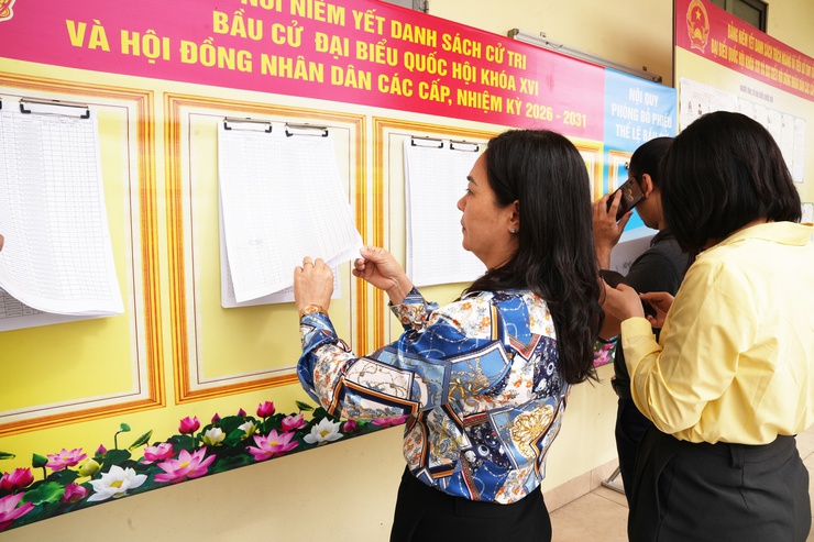 Ban bầu cử số 07 kiểm tra công tác chuẩn bị bầu cử tại các thôn: Cốc Thượng, Cốc Hạ, và Trại Hiền.- Ảnh 3.